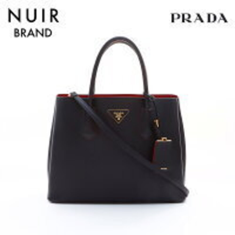 Prada Double Bag black Saffiano leather